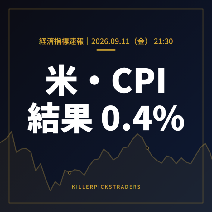 【米・CPI】消費者物価指数（CPI・前月比） 0.4%（予想0.4%・前回0.1%）ほか3指標｜9/11速報