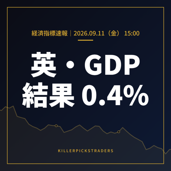 【英・GDP】GDP（前月比） 0.4%（予想0%・前回0.3%）｜9/11速報