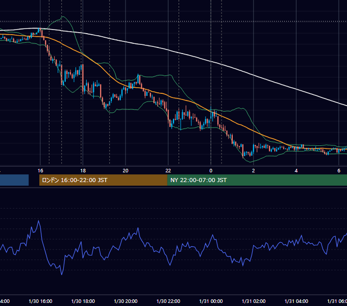 2014年1月30日（木） EUR/USD 5分足チャート