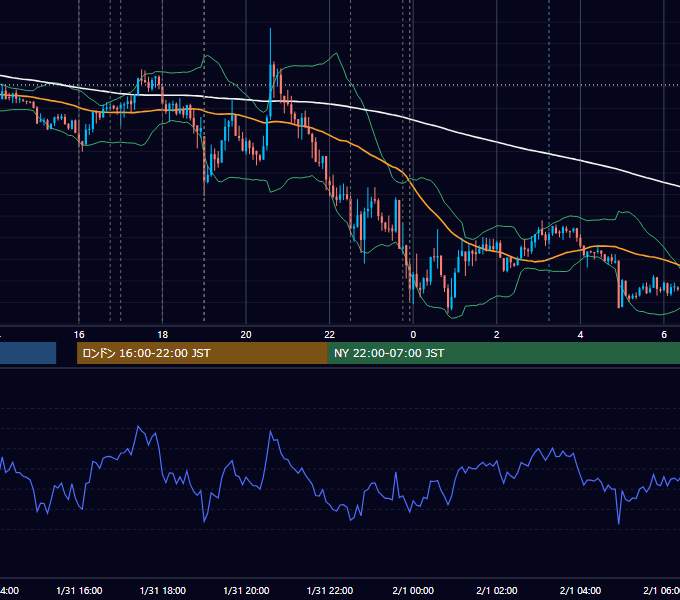 2014年1月31日（金） EUR/USD 5分足チャート