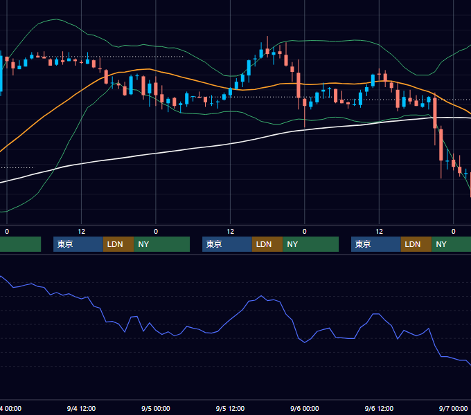 2002年9月2日〜9月6日 EUR/USD 1時間足チャート