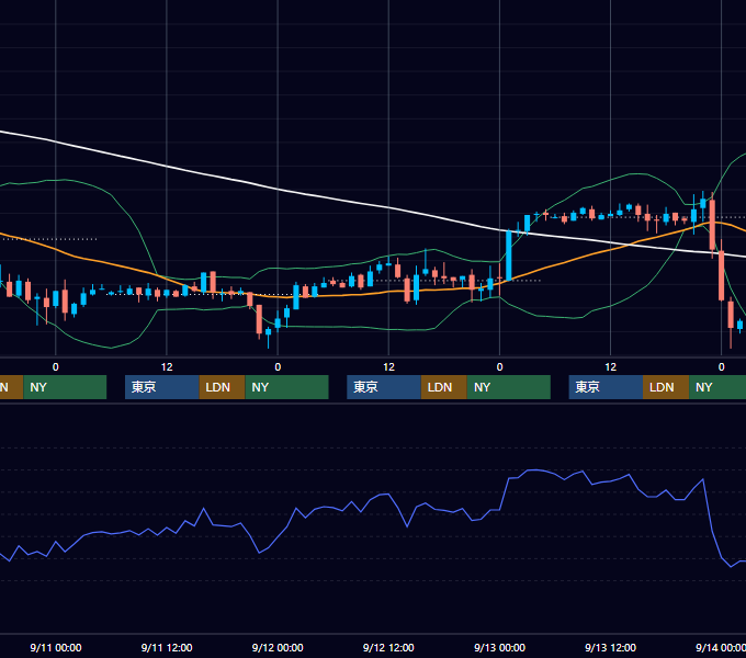 2002年9月9日〜9月13日 EUR/USD 1時間足チャート