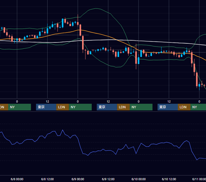 2005年6月6日〜6月10日 EUR/USD 1時間足チャート