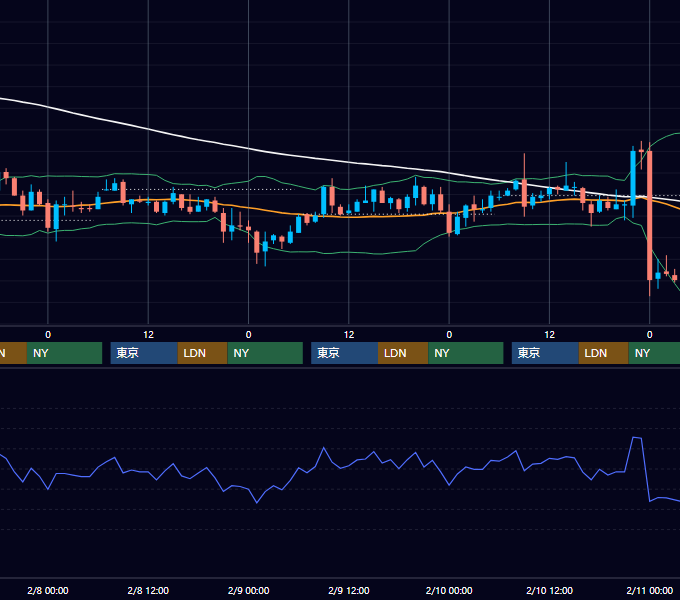 2006年2月6日〜2月10日 EUR/USD 1時間足チャート