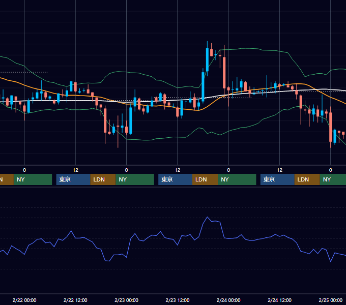 2006年2月20日〜2月24日 EUR/USD 1時間足チャート