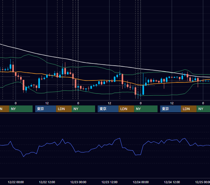 2010年12月20日〜12月24日 EUR/USD 1時間足チャート
