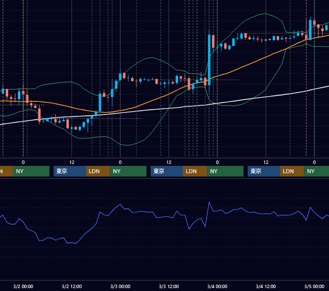 2011年2月28日〜3月4日 EUR/USD 1時間足チャート