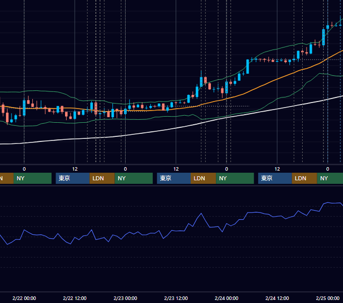 2012年2月20日〜2月24日 EUR/USD 1時間足チャート