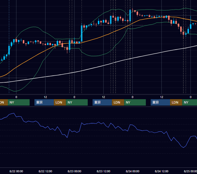 2012年8月20日〜8月24日 EUR/USD 1時間足チャート