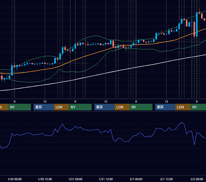 2013年1月28日〜2月1日 EUR/USD 1時間足チャート