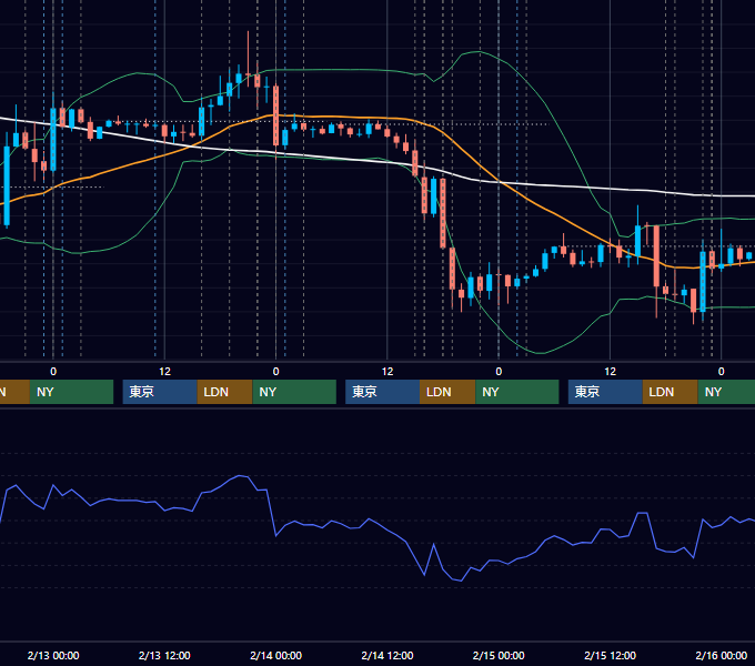 2013年2月11日〜2月15日 EUR/USD 1時間足チャート