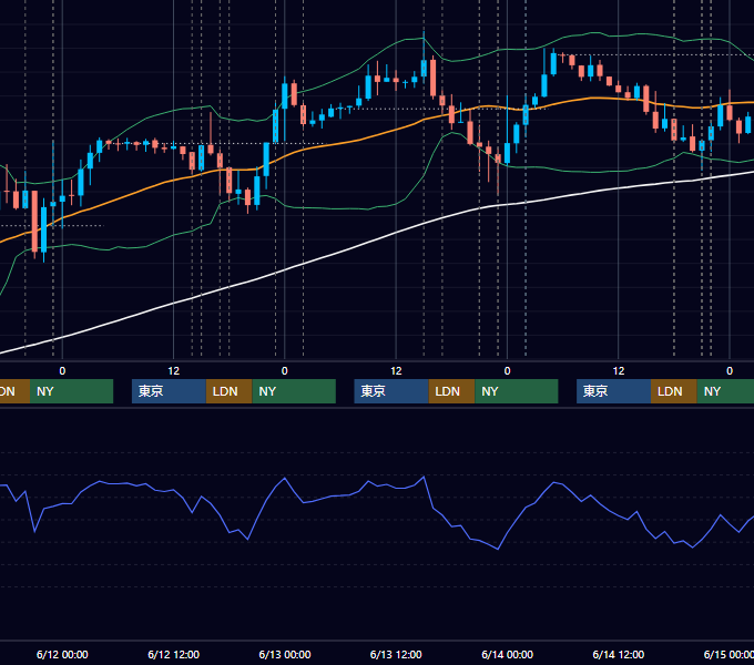2013年6月10日〜6月14日 EUR/USD 1時間足チャート