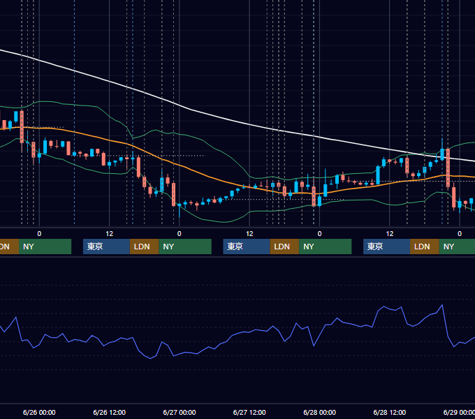 2013年6月24日〜6月28日 EUR/USD 1時間足チャート