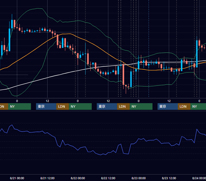 2013年8月19日〜8月23日 EUR/USD 1時間足チャート