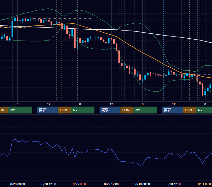 2013年8月26日〜8月30日 EUR/USD 1時間足チャート