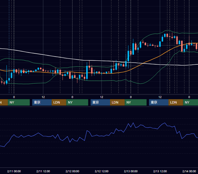 2015年2月9日〜2月13日 EUR/USD 1時間足チャート