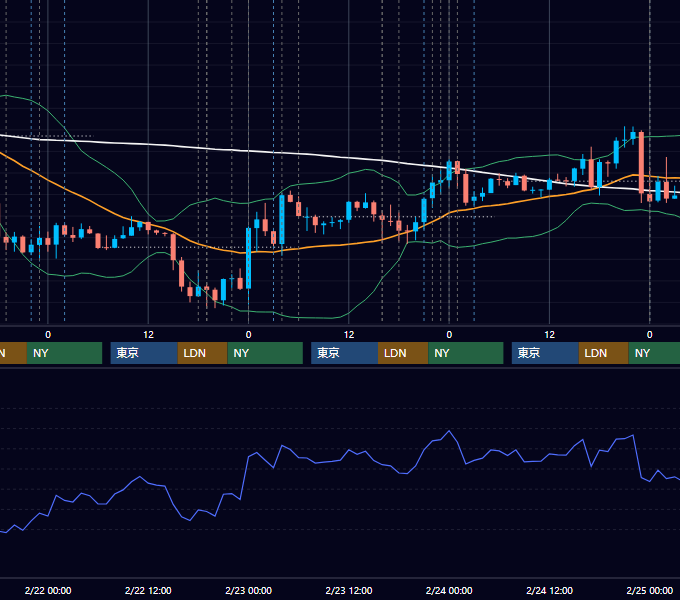 2017年2月20日〜2月24日 EUR/USD 1時間足チャート