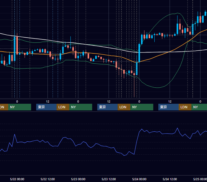 2019年5月20日〜5月24日 EUR/USD 1時間足チャート