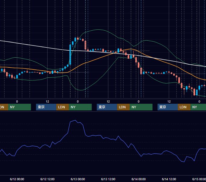 2024年6月10日〜6月14日 EUR/USD 1時間足チャート