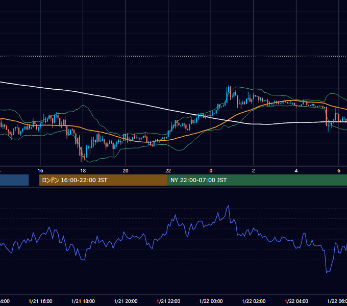 2013年1月21日（月） USD/JPY 5分足チャート