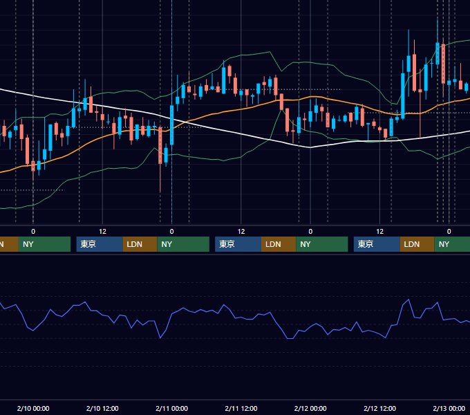 2010年2月8日〜2月12日 USD/JPY 1時間足チャート