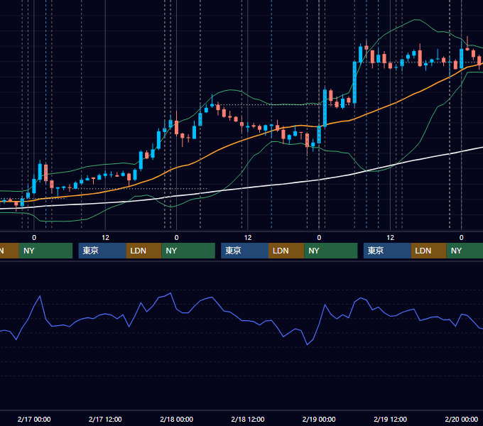 2010年2月15日〜2月19日 USD/JPY 1時間足チャート