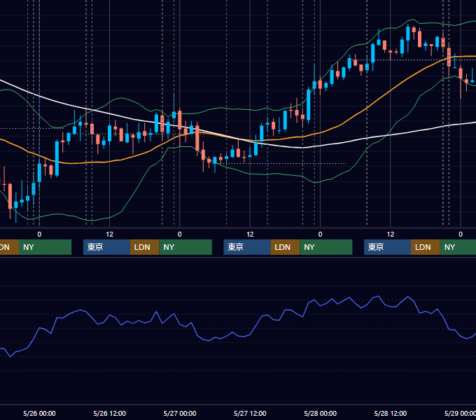 2010年5月24日〜5月28日 USD/JPY 1時間足チャート