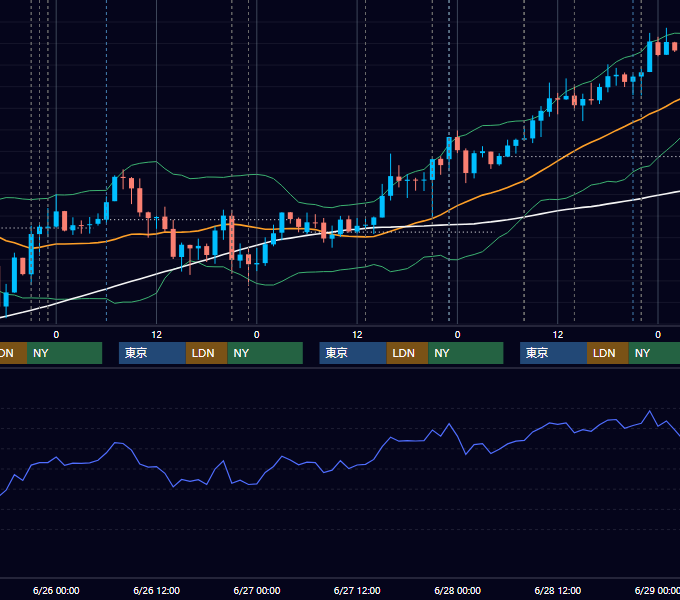 2013年6月24日〜6月28日 USD/JPY 1時間足チャート
