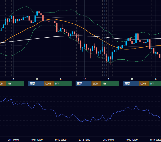 2013年9月9日〜9月13日 USD/JPY 1時間足チャート