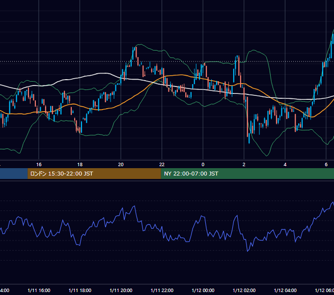2025年1月11日（土） BTC/USD 5分足チャート
