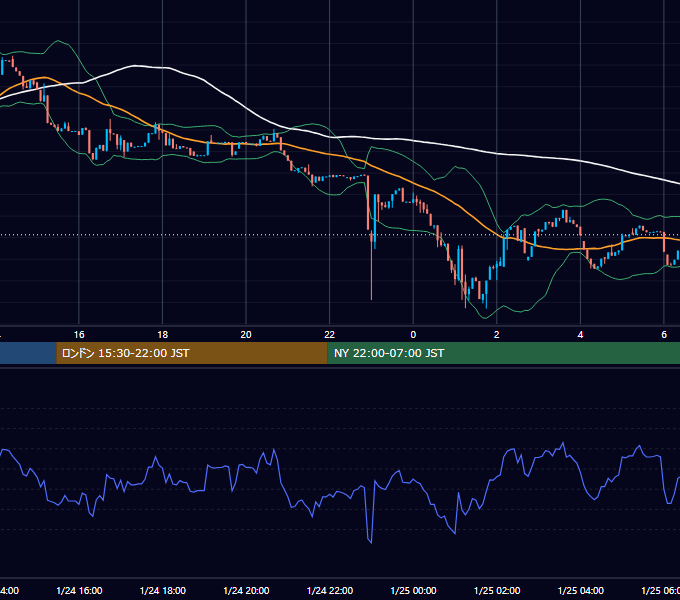 2026年1月24日（土） BTC/USD 5分足チャート