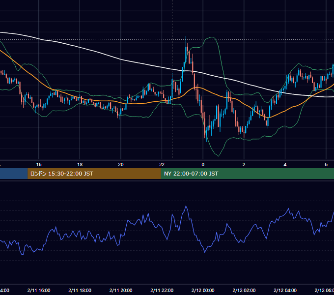 2026年2月11日（水） BTC/USD 5分足チャート