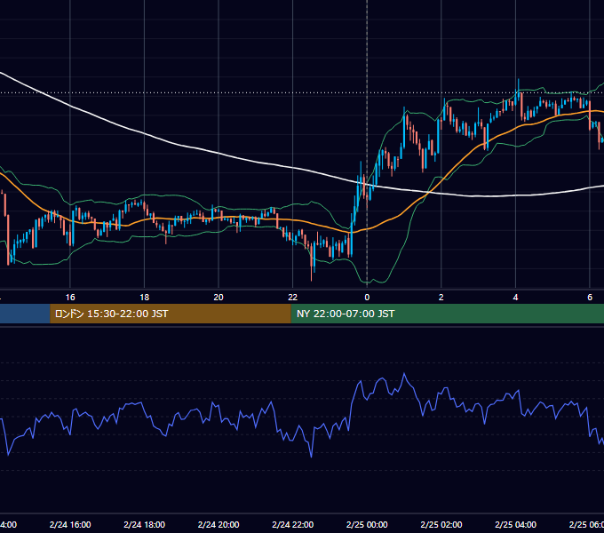 2026年2月24日（火） BTC/USD 5分足チャート