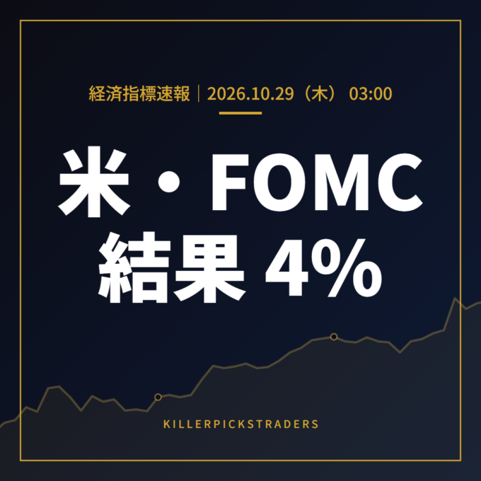 【米・FOMC】FOMC政策金利 4%（予想4%・前回4%）｜10/29速報