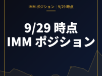 9月29日時点の IMM ポジション（投機筋の通貨先物建玉）